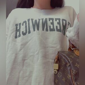 John Galt (Brandy Melville) 🌳 Greenwich logo Crewneck ( with pockets)